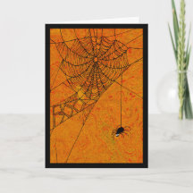 Spider Boo in Web greeting card