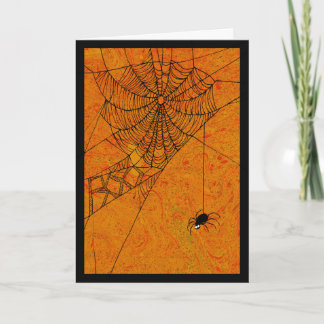 Cartão Spider Boo in Web greeting card