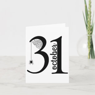 Cartão Spider Retro Spooky 31 Halloween 31 de outubro Hal