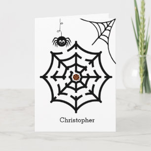 Cartão Spider Web Maze Halloween