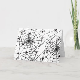 Cartão Spiders and Webs, Halloween Greeting Card