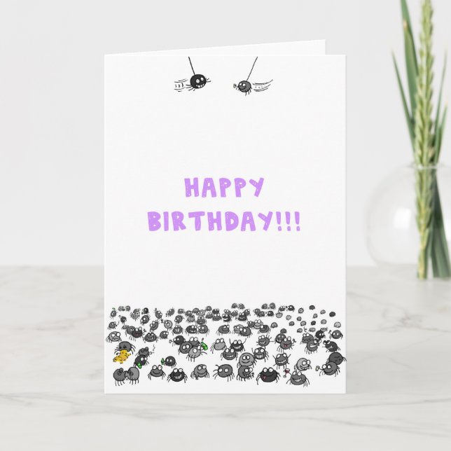 Cartão Spiders Birthday Card (Frente)