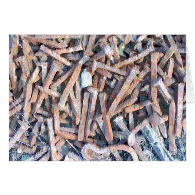 Cartão Spikes Da Estrada De Ferro Velha (Frente horizontal)