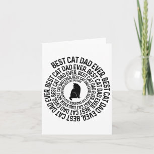 Cartão Spiral Cat Daddy - Melhor Papai de Gato Papai de T