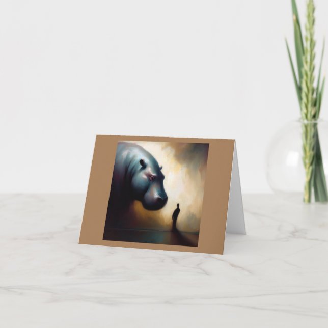 Cartão Spirit Animal Hippopotamus 2 (Frente)