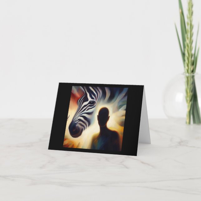 Cartão Spirit Animal Zebra 2 (Frente)