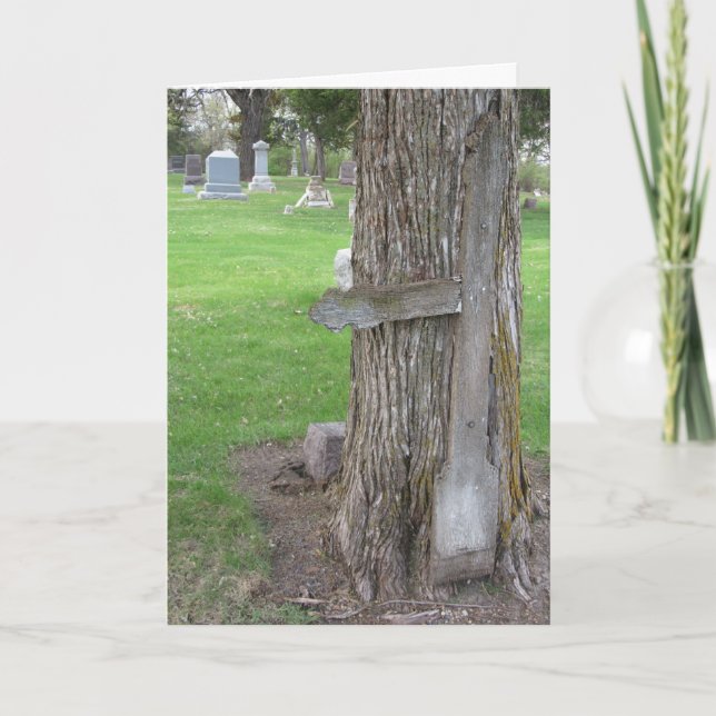 Cartão “Spirit Hill Tree Cross” Sympathy Card (Frente)