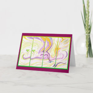 Cartão Spirit Love Abstract Art Greeting Card