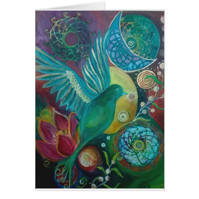 Cartão Spirituaĺ abstrato da fantasia do Bluebird (Frente)