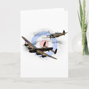 Cartão Spitfire and Lancaster