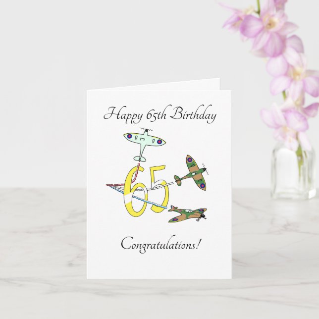 Cartão Spitfires 65th Birthday Card (Orquídea)