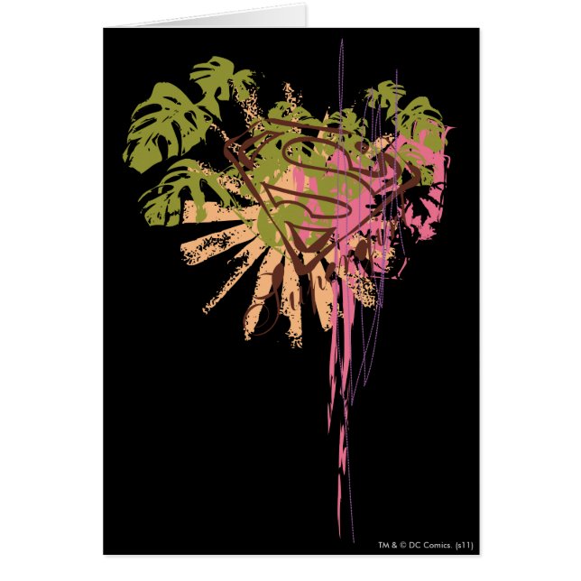 Cartão Splash de Cor da Supergirl (Frente)