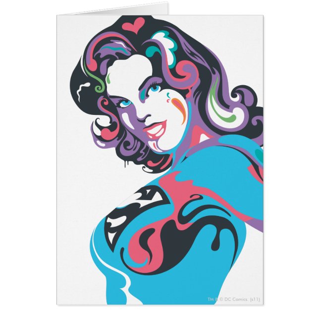 Cartão Splash de Cor da Supergirl 1 (Frente)