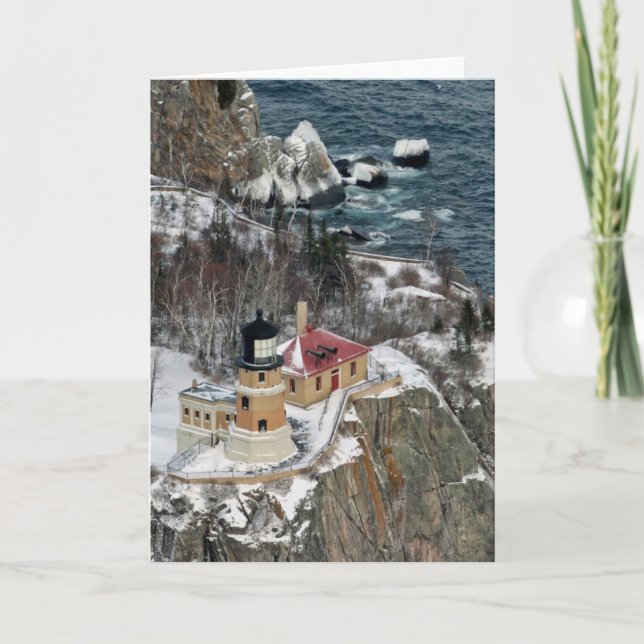 Cartão Split Rock Lighthouse Greeting Card (Frente)