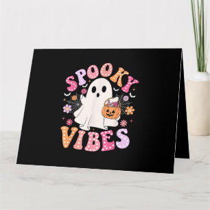 Cartão Spookes Vibes Ghost Retro Groovy Halloween