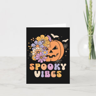 Cartão Spookes Vibes Halloween Pumpkin Costume Retro Groo