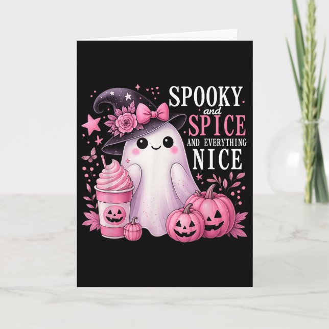 Cartão Spooky And Spice And Everything Nice Halloween Pin (Frente)