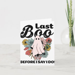 Cartão Spooky Bride Floral Ghost Wedding Bachelorette Hal