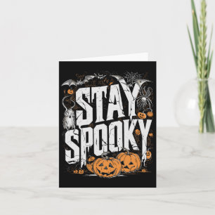 Cartão Spooky Cotação Halloween Beber Café Engraçado Roup