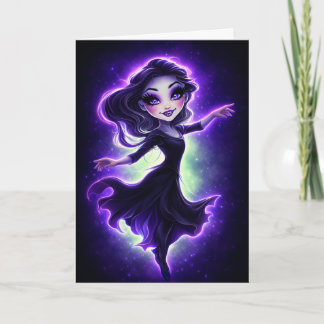 Cartão Spooky Cute Magical Character Card