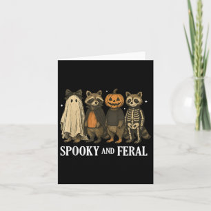 Cartão Spooky E Feral Raccoon, Trendy Bonita, Sala De Mul