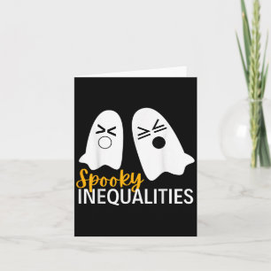 Cartão Spooky Ghost Desigualdades Dia de as Bruxas engraç
