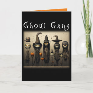Cartão Spooky Ghoul Gang Skeleton Bruxas Halloween
