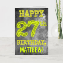 Spooky Glowy Aura Olha "FELIZ 27 ANOS"