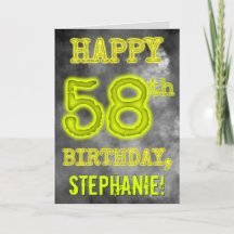 Spooky Glowy Aura Olha "FELIZ 58 ANOS"
