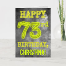 Spooky Glowy Aura Olha "FELIZ 73º ANIVERSÁRIO"
