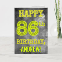 Spooky Glowy Aura Olha "FELIZ 86 ANOS"