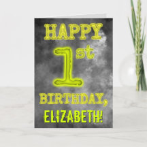 Spooky Glowy Aura Olhe "primeiro aniversario FELIZ