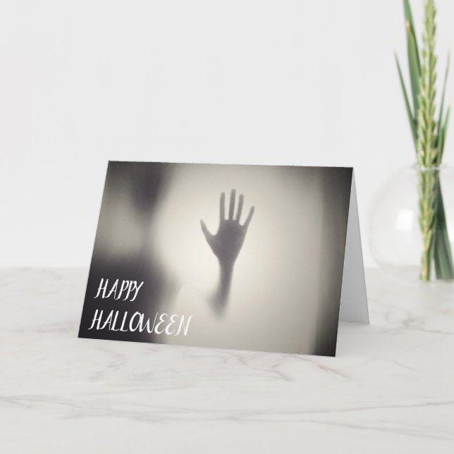 Cartão Spooky Hand Halloween (Frente)