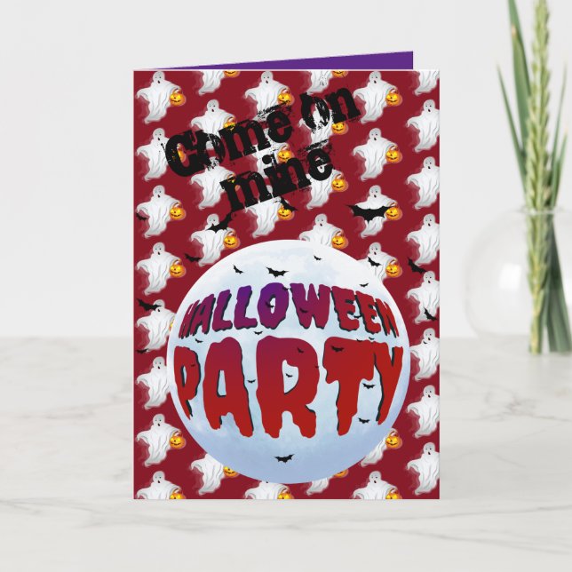 Cartão Spooky Party (Frente)