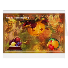 Cartão Spooky Pumpkins Feliz Ação de Graças