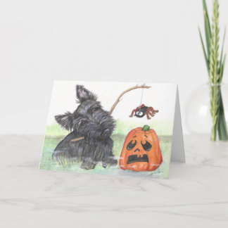 Cartão Spooky Scottie Holliday Card