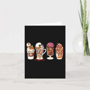 Cartão "Spooky Season Fall Coffee Horror Movie and Coffee