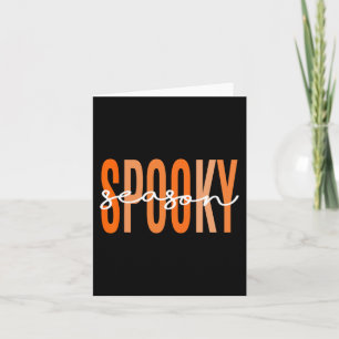 Cartão Spooky Season Fall Pumpkin Halloween Estudo Profes