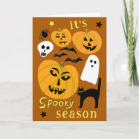 Spooky Season Pumpkins Ghost Bat HELLOWEEN