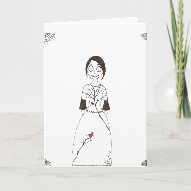 Cartão Spooky Spider Girl (Frente)