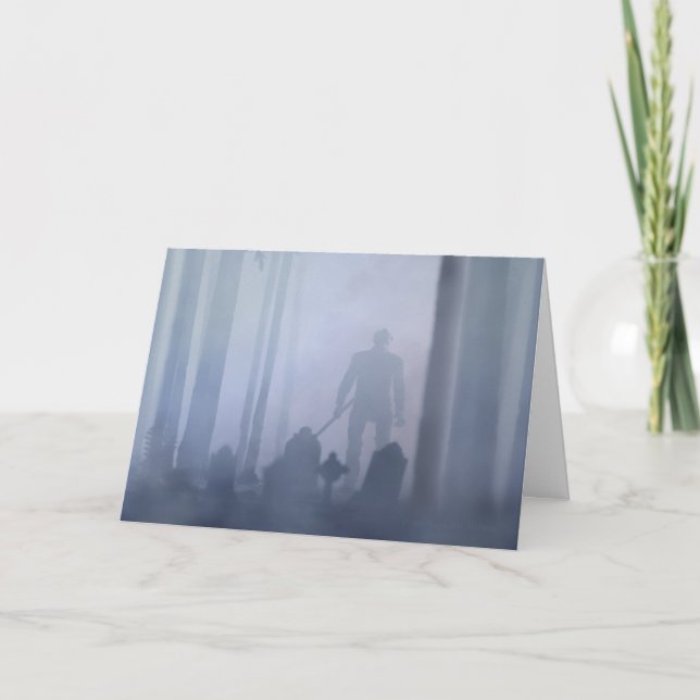 Cartão Spooky Woods on Halloween (Frente)