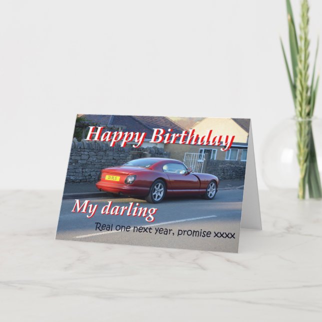Cartão Sports Car Birthday Card (Frente)