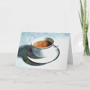 Cartão Spot of Tea Digital Watercolor Greeting Card