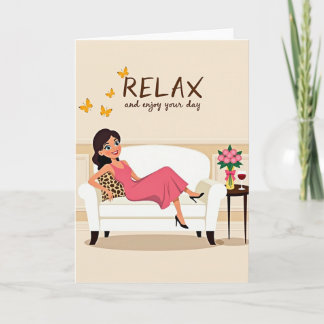 Cartão Spotted Cushion Relax Card