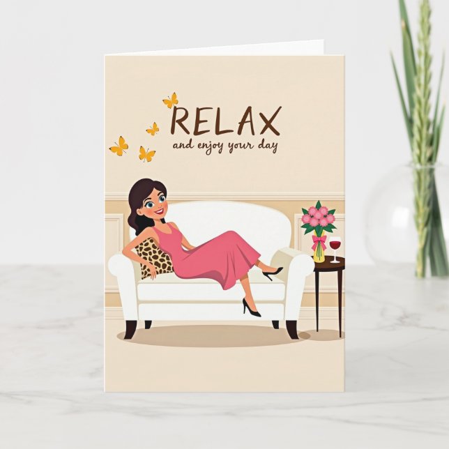 Cartão Spotted Cushion Relax Card (Frente)