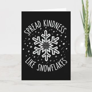 Cartão Spread Kindness Like Snowflakes Christmas Teacher