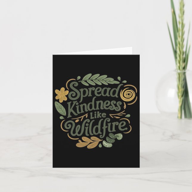 Cartão Spread Kindness - Vinheta de Afirmação Positiva (Frente)