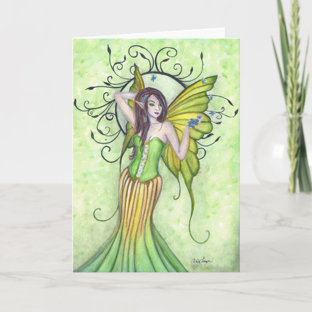 Cartão Spring Arrival Fairy Greeting Card (Frente)