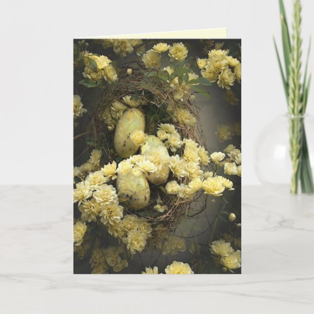 Cartão Spring Bird Nest Greeting Card (Frente)