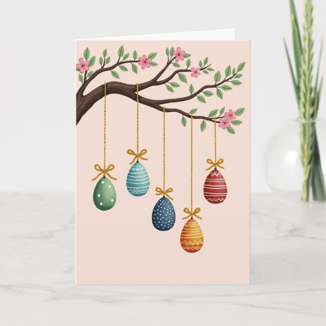 Cartão Spring Blossom Hanging Ornaments Card (Frente)